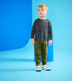 Hatley Landscape Tractors Graphic Tee and Pull On Pant Set