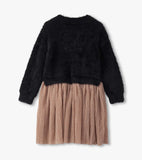 Hatley Girls Gold Star Mix Media Dress