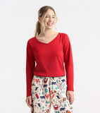 Little Blue House Red Women's Long Sleeve Tee in a Bag