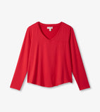 Little Blue House Red Women's Long Sleeve Tee in a Bag