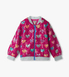 Hatley Girls Pink Busted Hearts Sequin Bomber