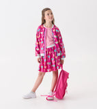 Hatley Girls Pink Busted Hearts Sequin Bomber