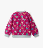 Hatley Girls Pink Busted Hearts Sequin Bomber
