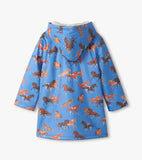Hatley Girls Tinsel Horses Sherpa Lined Splash Jacket