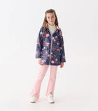 Hatley Girls Fall Floral Peplum Rain Jacket