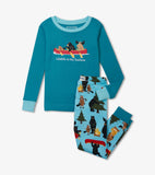 Little Blue House Life in the Wild Kids Applique Pajama Set