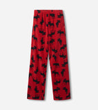 Little Blue House Moose on Red Adult Polar Pants
