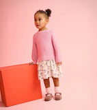 Hatley Baby & Toddler Painterly Bows Mixed Media Sweater Dress