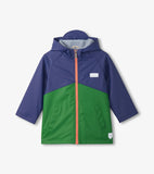 Hatley Boys Navy & Green Colourblock Rain Jacket