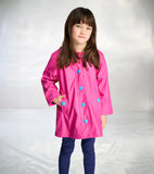 Hatley Girls Raspberry Rose Rain Jacket