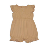 Silkberry Bamboo Ruffle Romper - Cookie