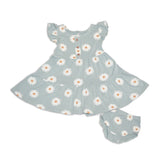 Silkberry Bamboo Flutter Sleeve Tiered Dress with Bloomer