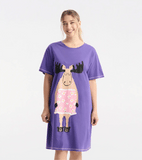 Little Blue House Moose Wake Up Women’s Sleepshirt