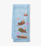 Little Blue House Otter Do The Dishes Tea Towel