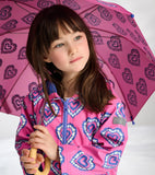 Hatley Girls Colour Changing Heart Burst Zip-Up Rain Jacket