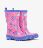 Hatley Girls Heart Burst Shiny Rain Boots