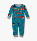 Little Blue House Baby Retro Cabin Onesie