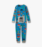 Little Blue House Kids Retro Camping Onesie