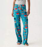 Little Blue House Retro Camping Women’s Jersey Pajama Pant
