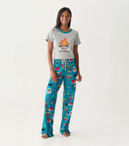 Little Blue House Retro Camping Women’s Jersey Pajama Pant