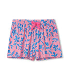 Hatley Pink Batik Flowers PJ Shorts In A Bag