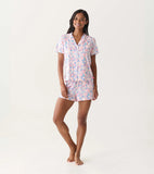 Hatley Garden Floral Button Down Short PJ Set In A Bag