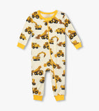 Hatley Baby Boys Construction Trucks Bamboo Coverall