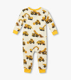 Hatley Baby Boys Construction Trucks Bamboo Coverall
