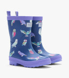 Hatley Girls Colourful Owls Matte Rain Boots