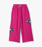 Hatley Girls Very Berry Wide Leg Track Pants