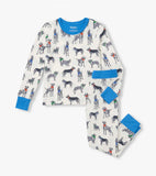 Hatley Boys Grey Dogs Pajama Set