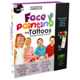 Spice Box Kits For Kids Face Painting & Tattoos Complete Set