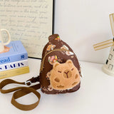 The Find Packs Cute Plush Capybara Crossbody Bag For Kids