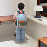 The Find Packs Trendy Color Block Children's Backpack For Boys and Girls