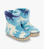 Little Blue House Boys Dino Silhouette Fleece Slippers