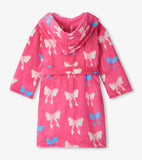 Little Blue House Girls Big Big Bows Fuzzy Fleece Robe