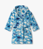 Little Blue Silhouette Fuzzy Fleece Robes