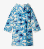 Little Blue Silhouette Fuzzy Fleece Robes