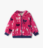 Hatley Girls Big Bows Fleece Zip-Up Hoodie