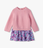 Hatley Floral Mix Media Sweater Dress