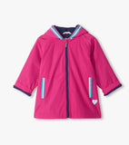 Hatley Girls Very Berry Fleece Lined Swing Rain Jacket