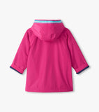 Hatley Girls Very Berry Fleece Lined Swing Rain Jacket