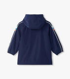 Hatley Boys Dark Navy Fleece Lined Rain Jacket
