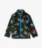 Hatley Boys Dragons Fuzzy Fleece Zip Up Jacket