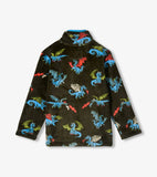 Hatley Boys Dragons Fuzzy Fleece Zip Up Jacket