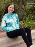 Limeapple Bubble Tie Dye Hoodie - Turquoise