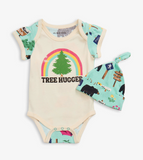 Little Blue House Tree Hugger Baby Bodysuit With Hat