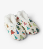 Little Blue House Christmas Trees Kids Warm & Cozy Slippers