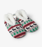 Little Blue House Elk Fair Isle Kids Warm & Cozy Slippers