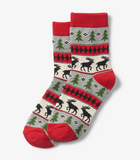 Little Blue House Elk Fair Isle Kids Crew Socks